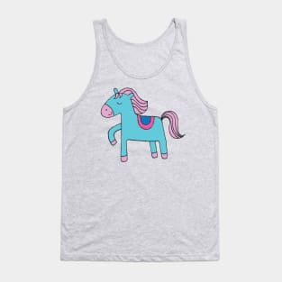 Happy Pony - sky blue and pink by Cecca Designs Tank Top